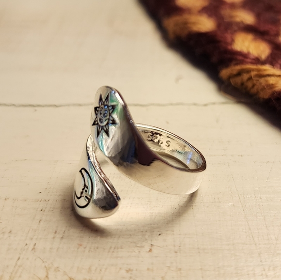 New Beautiful Spoon Wrap Sun And Moon Ring. Many other wrap spoon styles availab - Picture 7 of 7